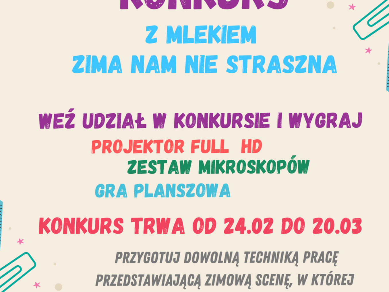 Rusza konkurs „Z mlekiem zima nam nie straszna”