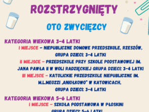 wyniki konkursu - "Z mlekiem zima nam nie straszna"